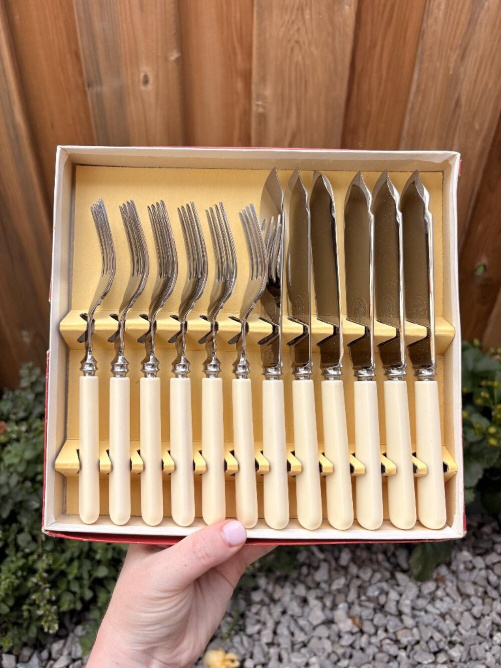 Vintage Unity Sheffield Fish Knife & Fork Set, 12-Piece English Cutlery